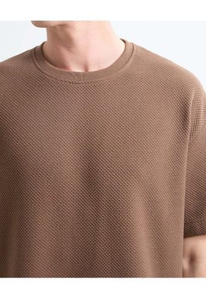 Camiseta Para Hombre Manga Corta Color Cafe Oscuro Marca Seven Seven #45092635