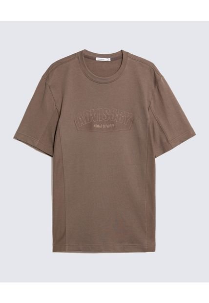 Camiseta Para Hombre Manga Corta Cuello Redondo Color Taupe Marca Seven Seven #45092705