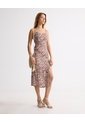 Vestido Largo Estampado  Para Mujer Terracota Seven Seven de Seven Seven