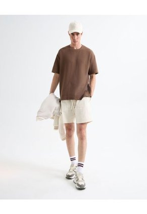 Camiseta Para Hombre Manga Corta Color Cafe Oscuro Marca Seven Seven #45092635