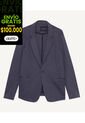 Blazer Desestructurado Con Botón   Para Hombre Negro Seven Seven de Seven Seven