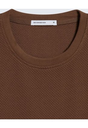 Camiseta Para Hombre Manga Corta Color Cafe Oscuro Marca Seven Seven #45092635