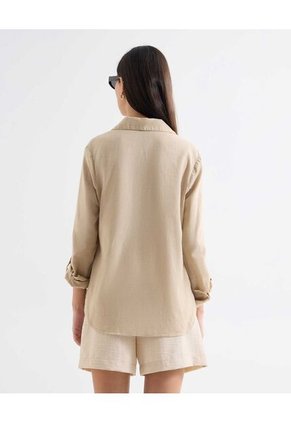 Blusa Para Mujer Manga Larga Color Beige Marca Seven Seven #28124018