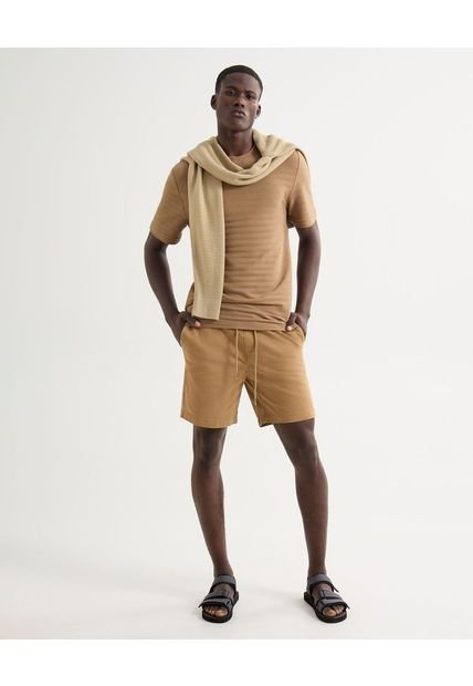 Bermuda Para Hombre Jogger Corto Color Taupe Marca Seven Seven #45100695