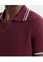 Polo Para Hombre Cuello Tejido  Color Vino Marca Seven Seven #45110874 de Seven Seven