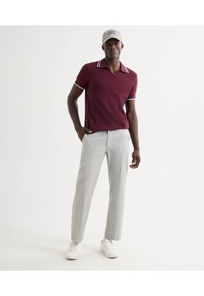 Polo Para Hombre Cuello Tejido  Color Vino Marca Seven Seven #45110874