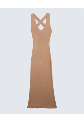 Vestido Para Mujer Manga Sisa Color Camel Marca Seven Seven #28171317 Seven Seven