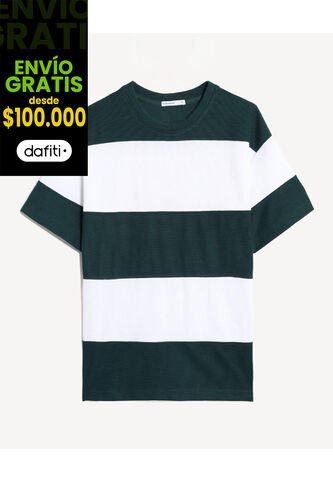Camiseta Relaxed  Para Hombre Verde Seven Seven Seven Seven