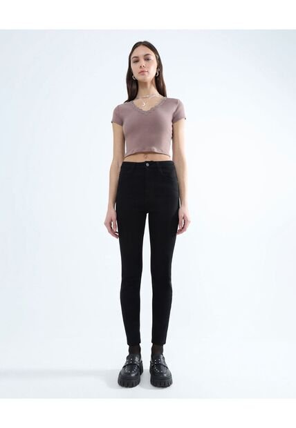 Jean Para Mujer Skinny Color Negro Marca Seven Seven #28160834