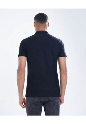 Polo Para Hombre Cuello Mao  Color Negro Marca Seven Seven #45110792