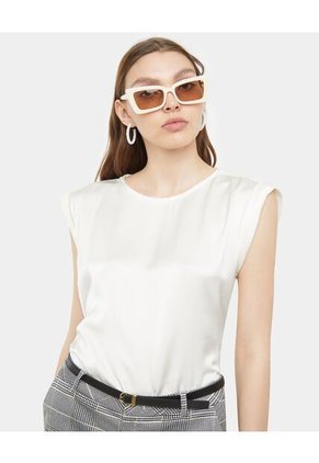 Blusa Para Mujer Manga Corta Color Crudo Marca Seven Seven #28123317