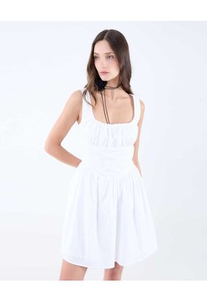 Vestido Para Mujer Manga Sisa Color Crudo Marca Seven Seven #28171349