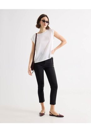 Blusa Para Mujer Manga Corta Color Crudo Marca Seven Seven #28123317