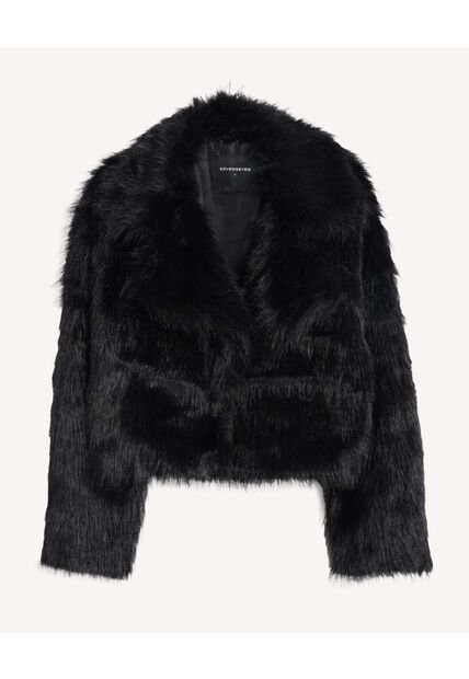 Chaqueta Para Mujer Abrigo Color Negro Marca Seven Seven #28080995