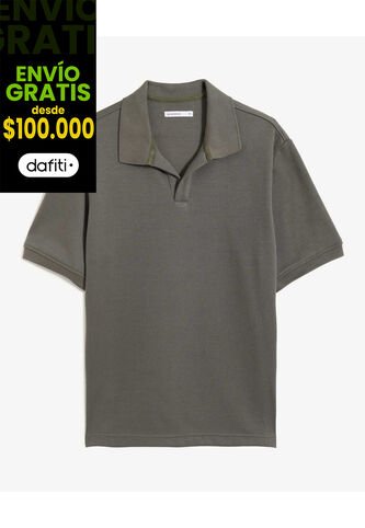 Camisa Polo Regular Fit Texturizada  Para Hombre Verde Seven Seven Seven Seven