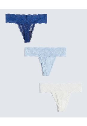 Panty Para Mujer Tanga Color Azul Marca Seven Seven #28800116