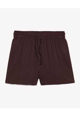 Short Fluido Cintura Elastico  Para Mujer Café Seven Seven Seven Seven