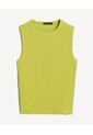 Camiseta Ajustada En Rib  Para Mujer Amarillo Seven Seven de Seven Seven