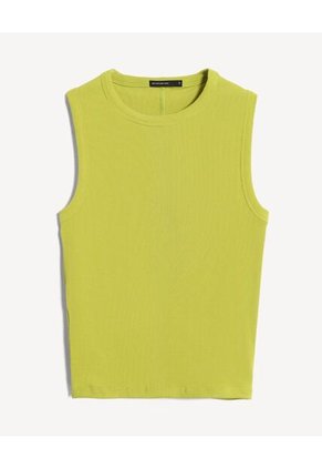 Camiseta Ajustada En Rib Para Mujer Amarillo Seven Seven