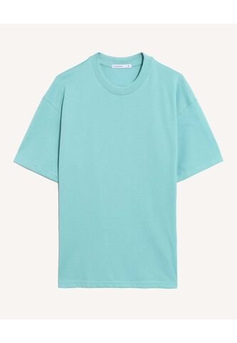 Camiseta Texturizada Manga Corta  Para Hombre Celeste Seven Seven Seven Seven