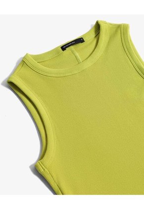 Camiseta Ajustada En Rib Para Mujer Amarillo Seven Seven