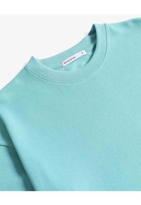 Camiseta Texturizada Manga Corta Para Hombre Celeste Seven Seven