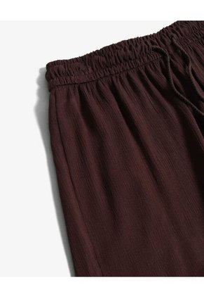 Short Fluido Cintura Elastico  Para Mujer Café Seven Seven
