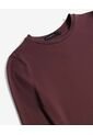 Camiseta Manga Larga Básica  Para Mujer Café Seven Seven de Seven Seven