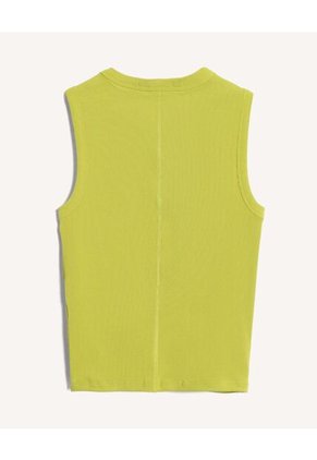 Camiseta Ajustada En Rib Para Mujer Amarillo Seven Seven