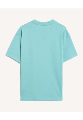 Camiseta Texturizada Manga Corta Para Hombre Celeste Seven Seven