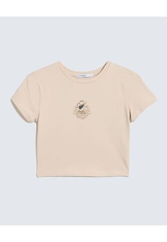 Camiseta Para Mujer Manga Corta Color Piel Marca Seven Seven #28096099 Seven Seven