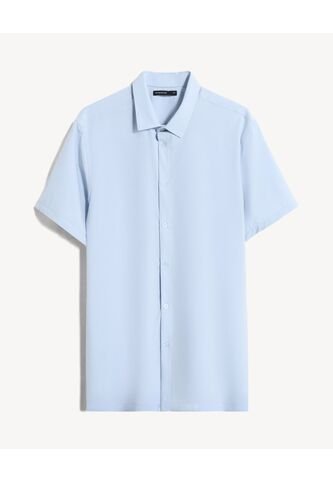 Camisa Regular Manga Corta  Para Hombre Azul Seven Seven Seven Seven