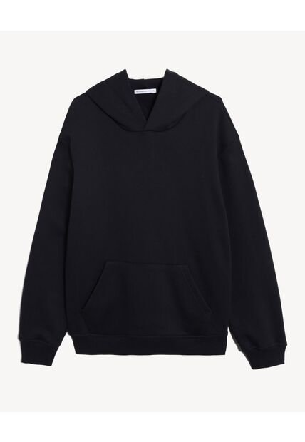 Hoodie Minimal Fit Relax  Para Hombre Negro Seven Seven