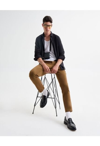 Pantalon Para Hombre Chino Color Cafe Oscuro Marca Seven Seven #45071086