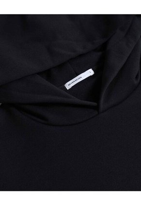Hoodie Minimal Fit Relax Para Hombre Negro Seven Seven