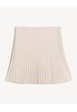 Falda Short Plisada  Para Mujer Beige Seven Seven de Seven Seven