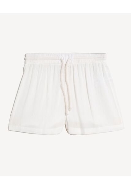 Short Amplio Encauchado  Para Mujer Hueso Seven Seven