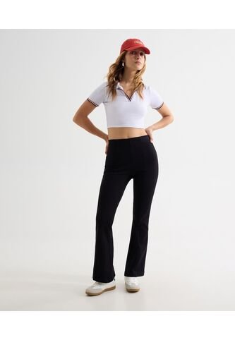Leggins Flare  Para Mujer Negro Seven Seven Seven Seven