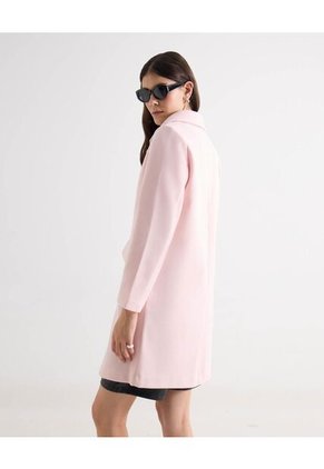 Abrigo De Paño Para Mujer Rosa Seven Seven