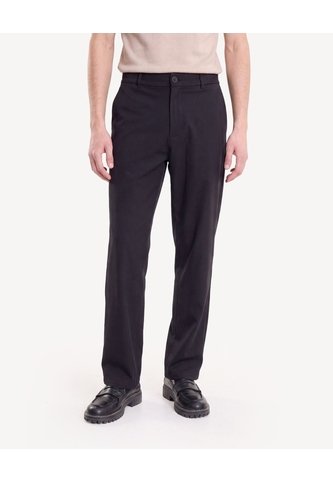 Pantalón Piqué Recto  Para Hombre Negro Seven Seven Seven Seven