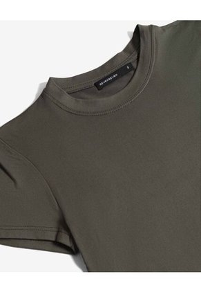 Camiseta Basica Slim Fit  Para Mujer Gris Seven Seven