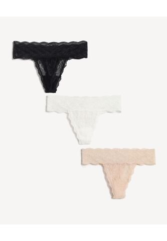 Panty Para Mujer Tanga Color Negro Marca Seven Seven #28800118 Seven Seven