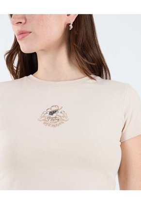 Camiseta Para Mujer Manga Corta Color Piel Marca Seven Seven #28096099