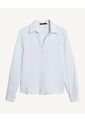 Blusa Camisera Popelina Soft  Para Mujer Celeste Seven Seven de Seven Seven