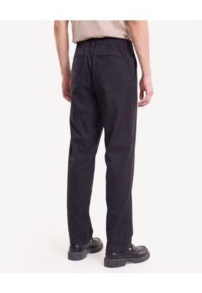 Pantalón Piqué Recto  Para Hombre Negro Seven Seven