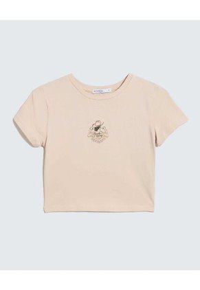 Camiseta Para Mujer Manga Corta Color Piel Marca Seven Seven #28096099