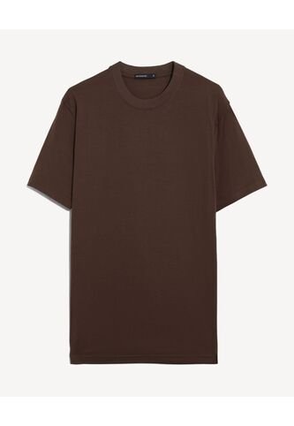 Camiseta Básica Regular  Para Hombre Café Seven Seven Seven Seven