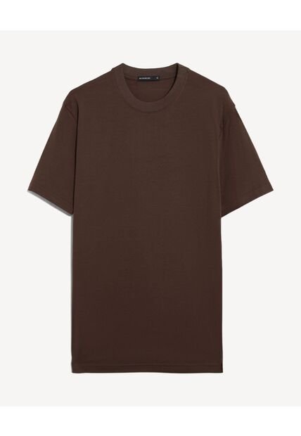 Camiseta Básica Regular  Para Hombre Café Seven Seven