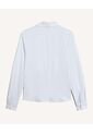 Blusa Camisera Popelina Soft  Para Mujer Celeste Seven Seven de Seven Seven