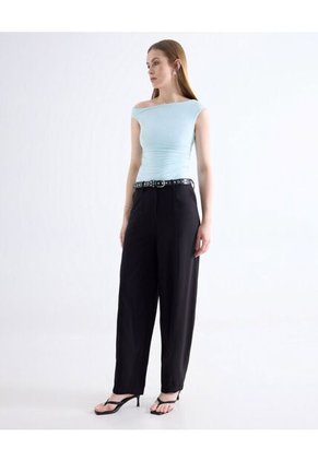Camiseta Para Mujer Manga Sisa Moda Color Celeste Marca Seven Seven #28096611